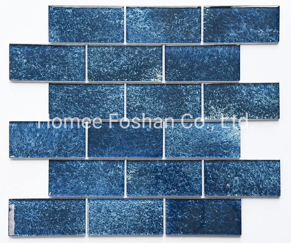 2022 популярный дизайн стеклянная мозаика синее стекло мозаика мозаика для бассейна